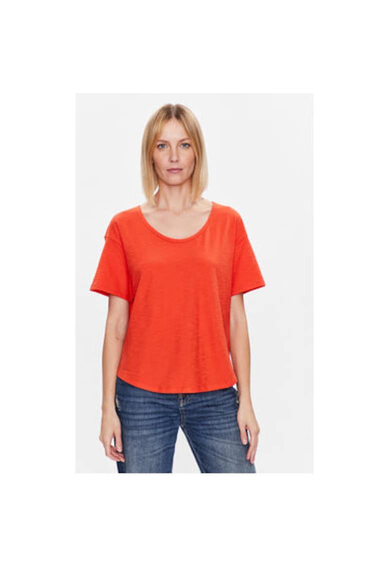 Tricou dama - 301809937 - Bumbac - Portocaliu