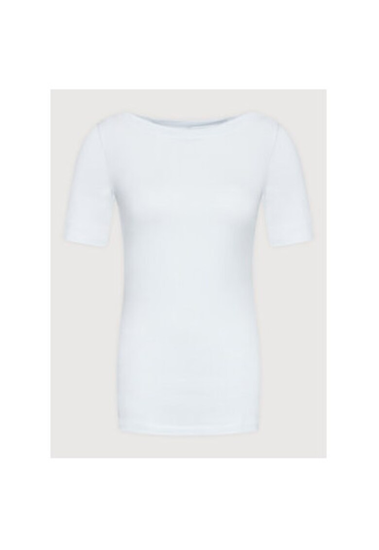 Tricou dama - 300623046 - Modal/Bumbac/Elastan - Alb - Alb