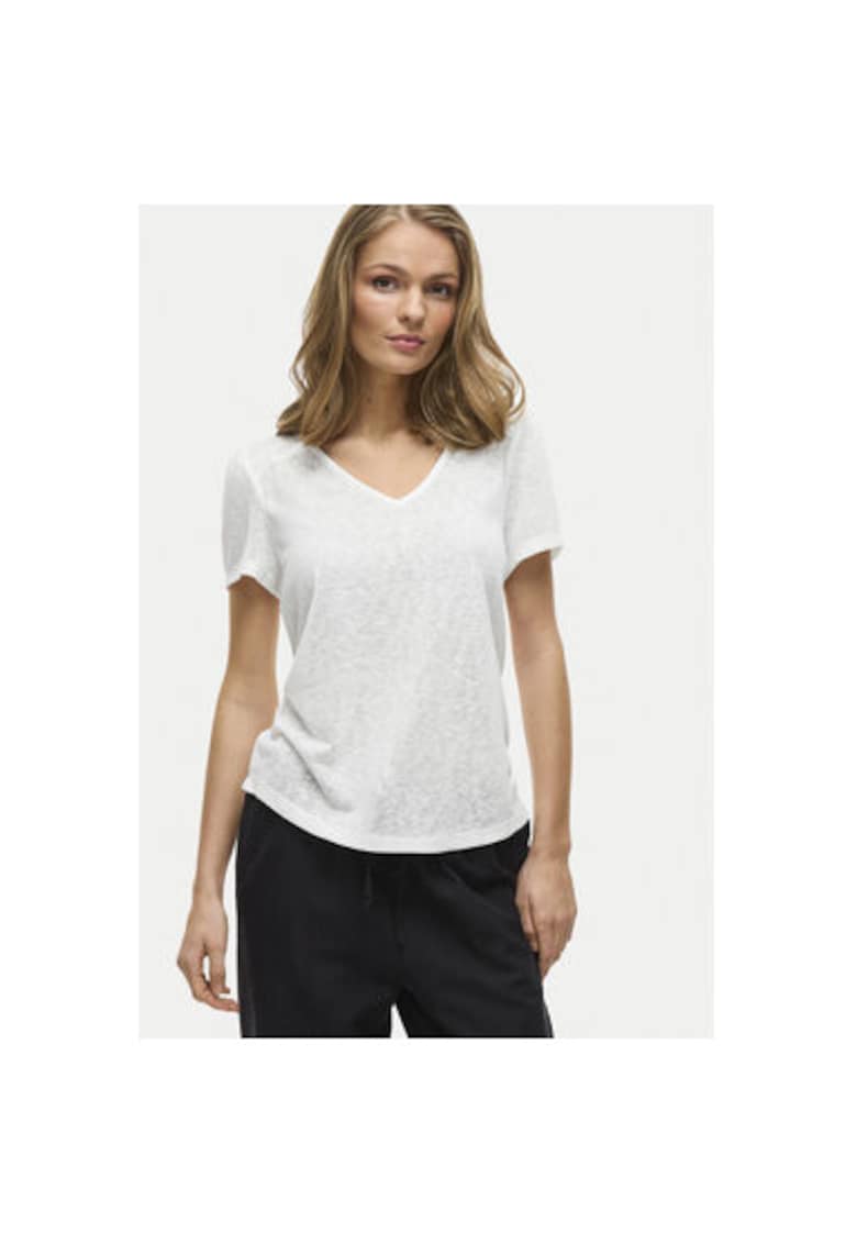 Tricou dama - 304902970 - Poliester reciclat/Viscoza - Alb - Alb