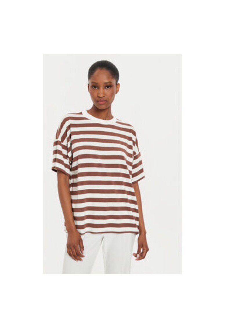 Tricou dama - 304688188 - Viscoza - Maro - Maro