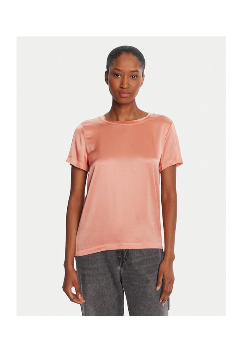 Tricou dama - 304646508 - Viscoza - Portocaliu - Portocaliu