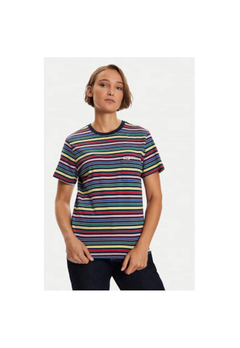 Tricou dama - 304282614 - Bumbac - Multicolor