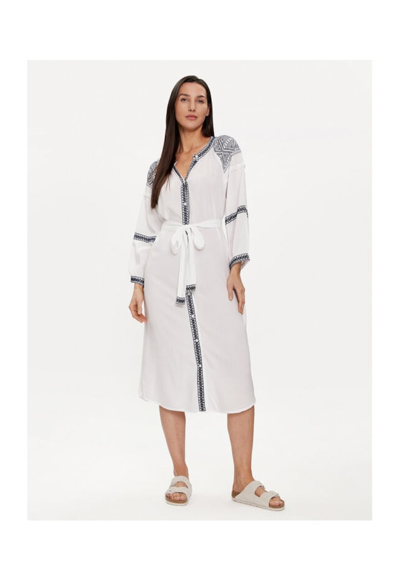 Rochie dama - 303700799 - Viscoza - Alb - Alb