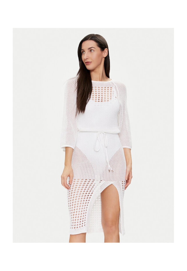 Rochie dama - 303700492 - Bumbac - Alb - Alb