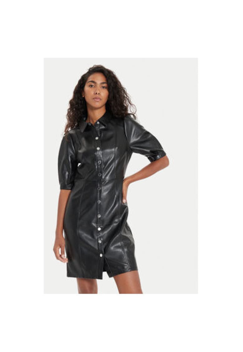 Rochie dama -  304483448 - Piele ecologica - Negru