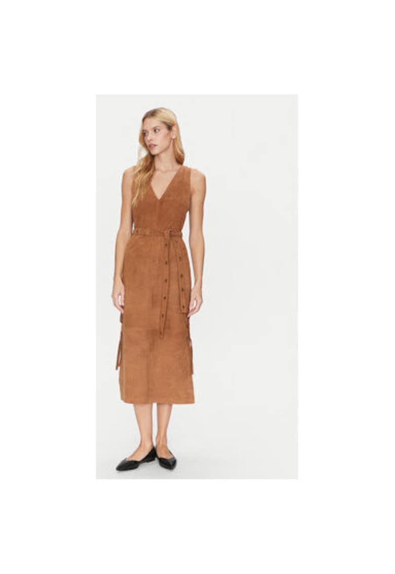 Rochie dama -  304892943 - Piele intoarsa - Maro