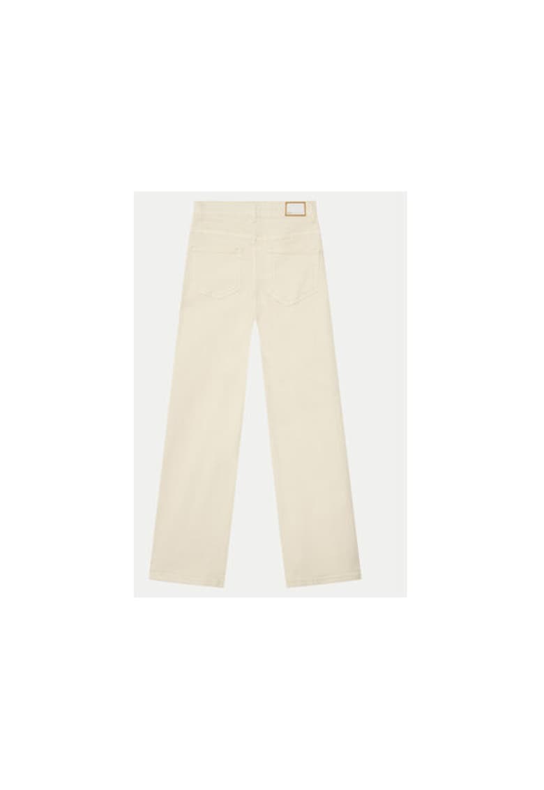 Pantaloni fete - 304704628 - Bumbac - Bej - Bej