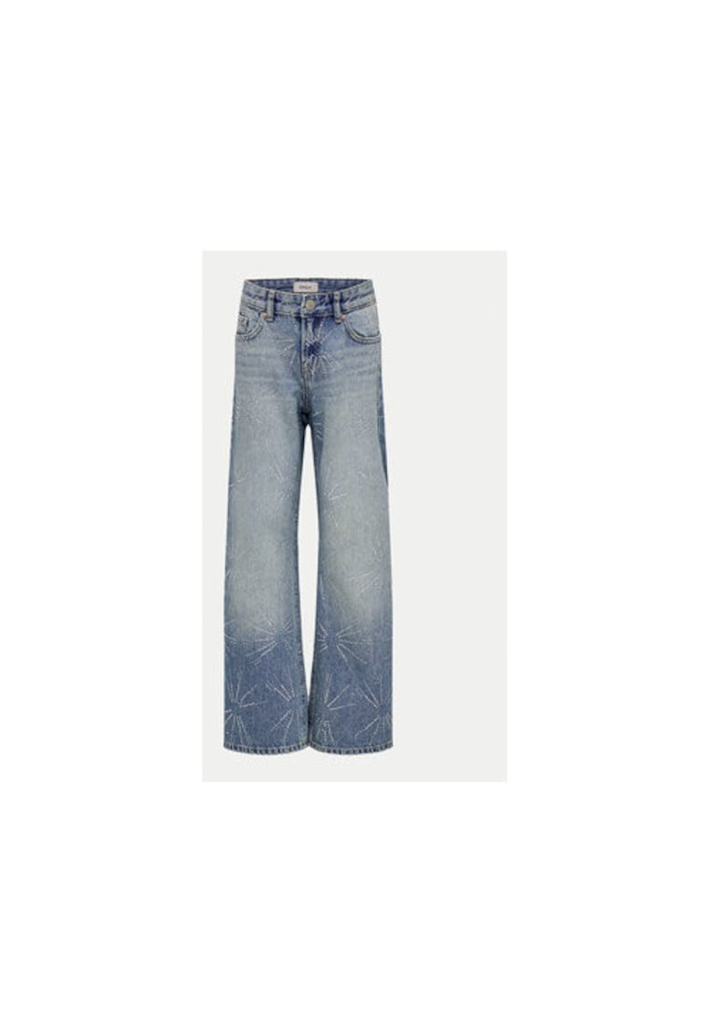 Pantaloni fete - 304692406 - Bumbac - Albastru - Albastru