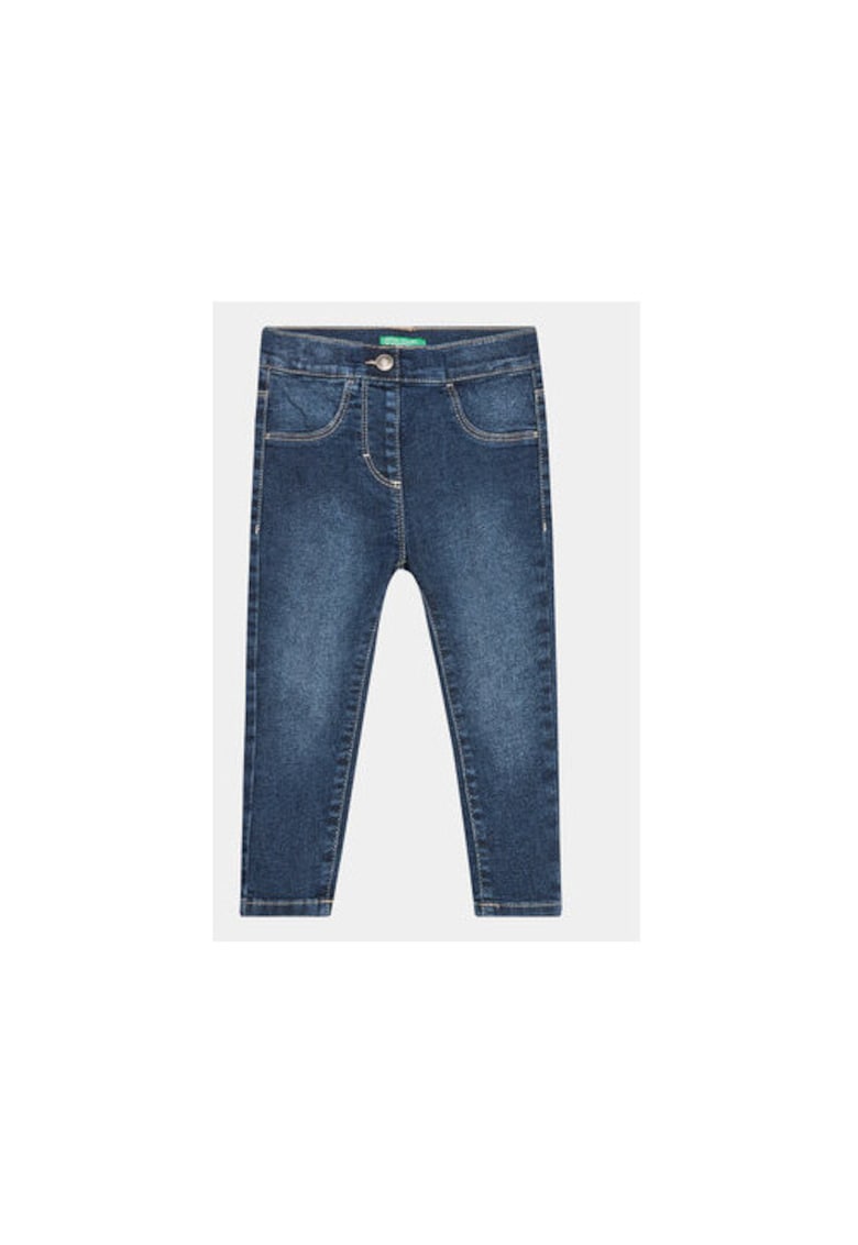 Pantaloni fete - 303215170 - Bumbac/Poliester - Albastru