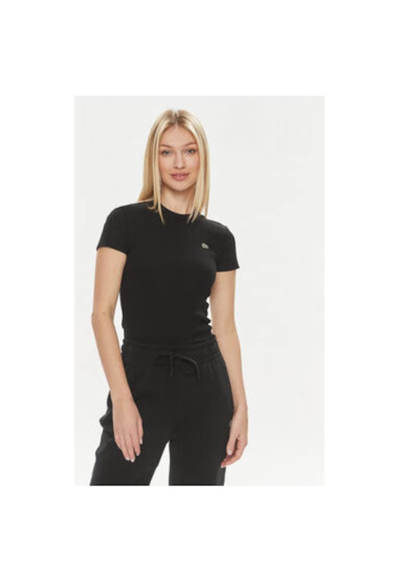 Tricou dama - 303713997 - Bumbac organic - Negru