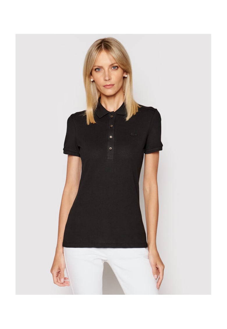 Lacoste Tricou dama - 208451604 - Bumbac - Negru - Negru