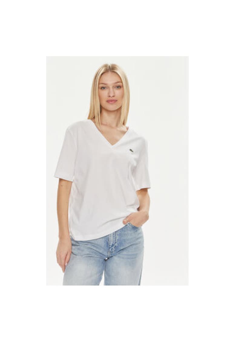 Lacoste Tricou dama - 303714208 - Bumbac - Alb - Alb