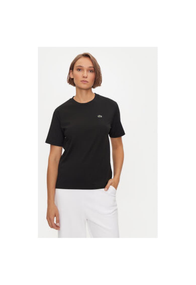 Tricou dama - 304582615 - Bumbac - Negru