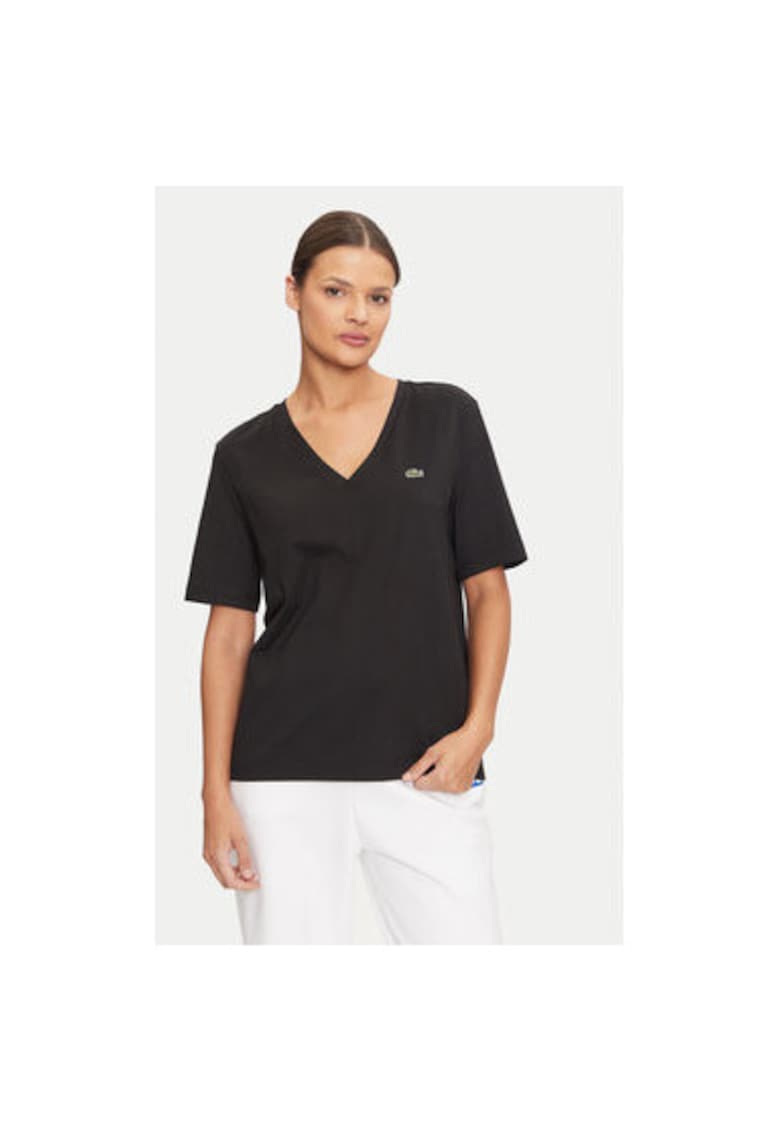 Tricou dama - 304582639 - Bumbac - Negru