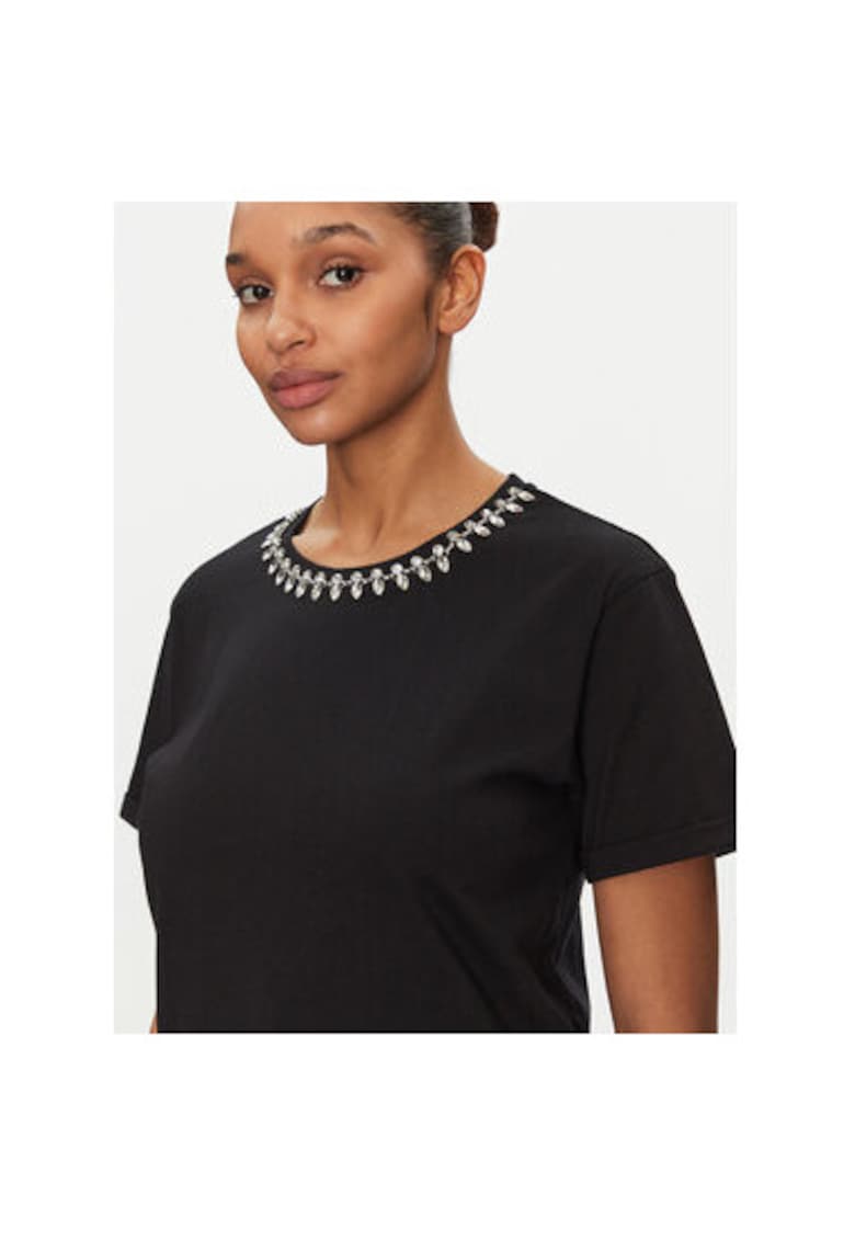 Tricou dama - 305252920 - Bumbac - Negru - Negru