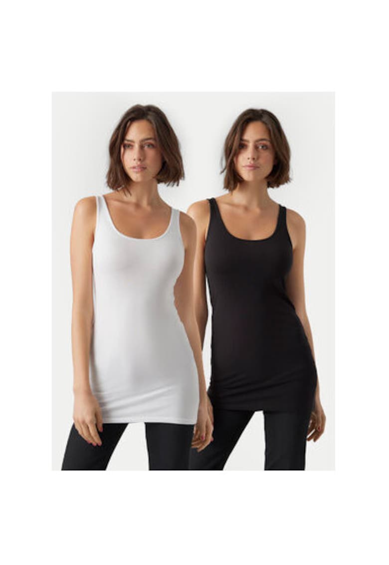 Set 2 tricouri dama - 305069245 - Bumbac - Alb