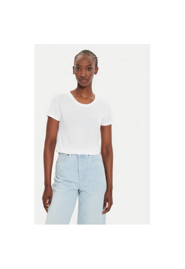 Set 2 tricouri dama - 304454516 - Bumbac/Modal - 2XS INTL - Alb