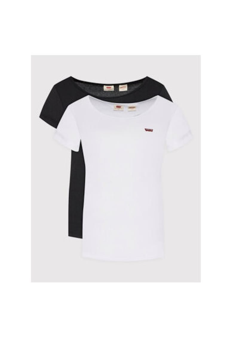 Set 2 tricouri dama - 301345008 - Bumbac - 2XS INTL - Alb