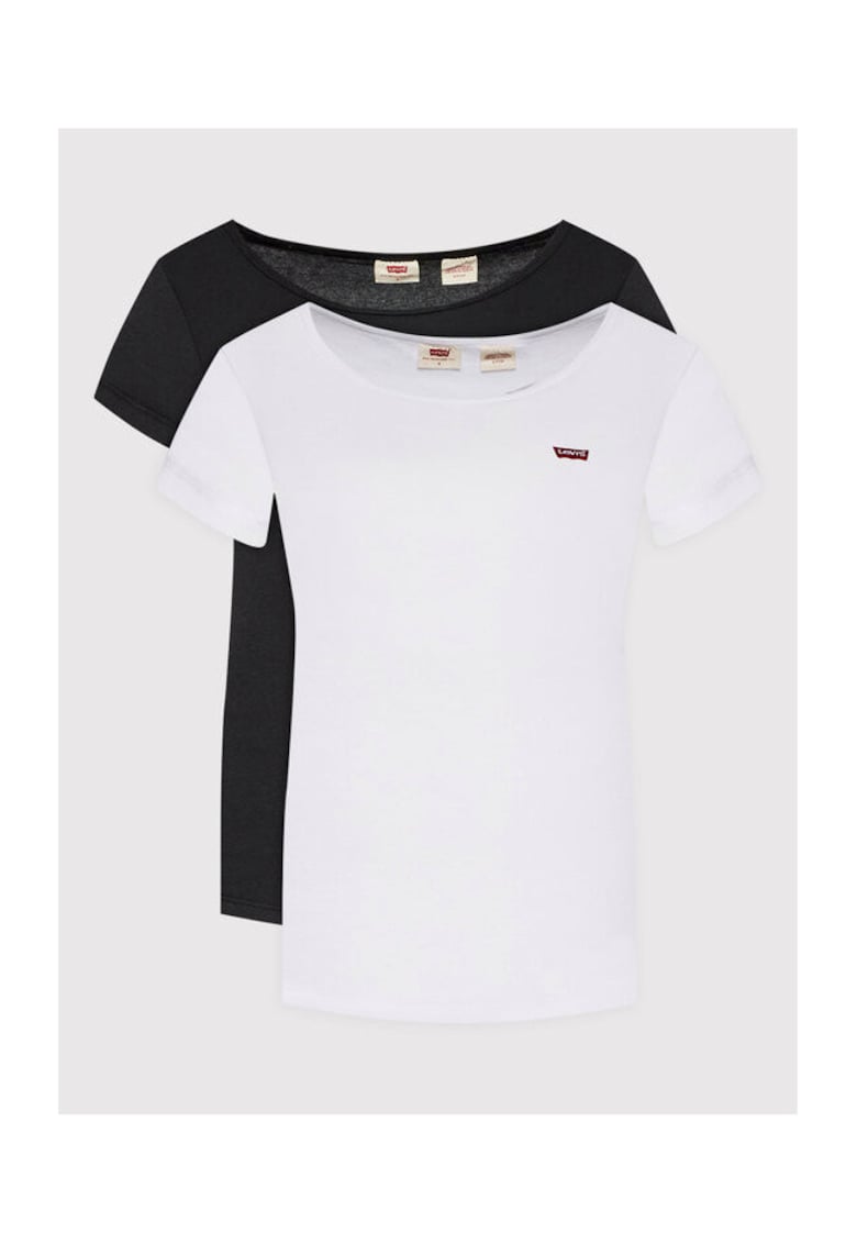 Set 2 tricouri dama - 301345008 - Bumbac - 2XS INTL - Alb