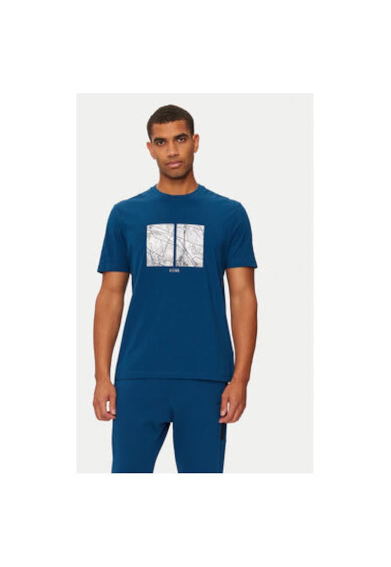 Tricou barbati - 304242045 - Bumbac/Lyocell - S INTL - Albastru