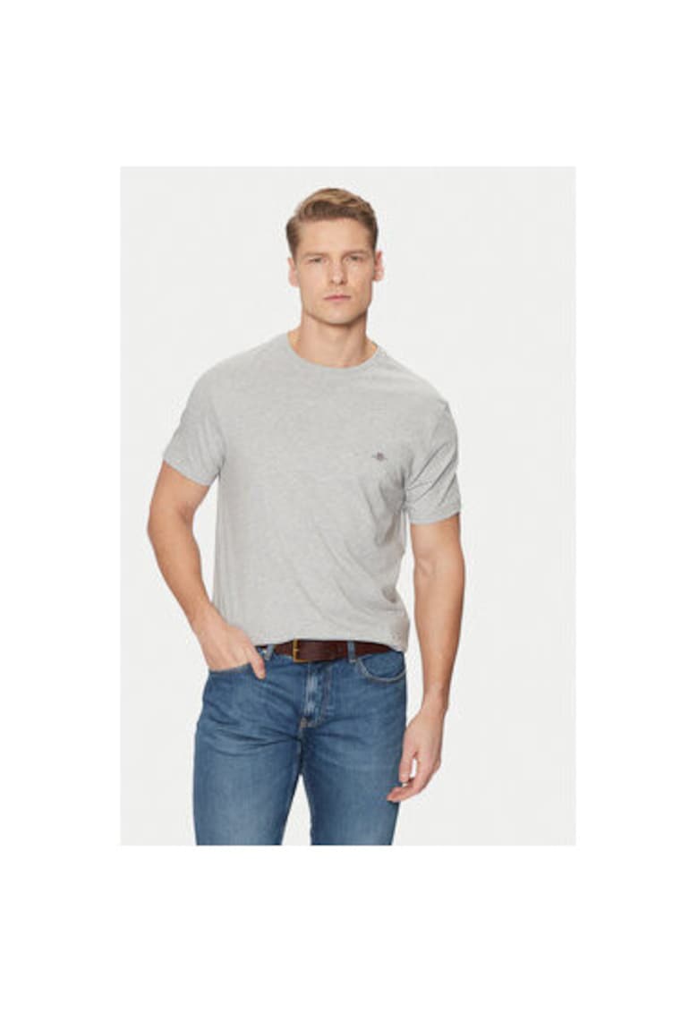 Tricou barbati - 305179067 - Bumbac - Gri - Gri