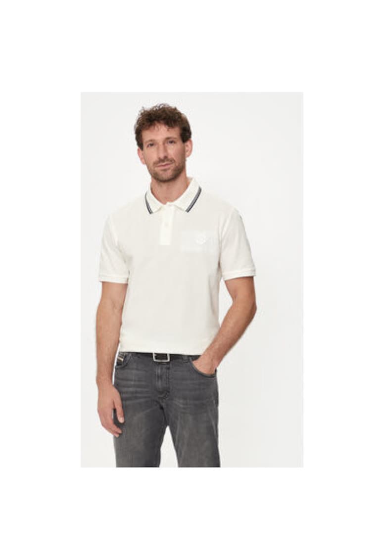 Tricou polo de bumbac cu logo brodat
