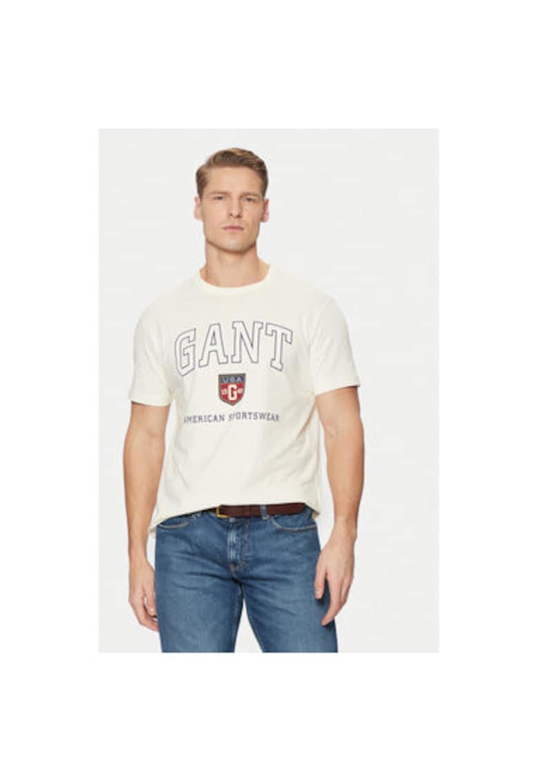 Tricou barbati - 305179074 - Bumbac - Bej - Bej