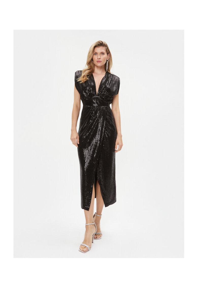 Rochie dama - 303586089 - Poliester - XS INTL - Negru