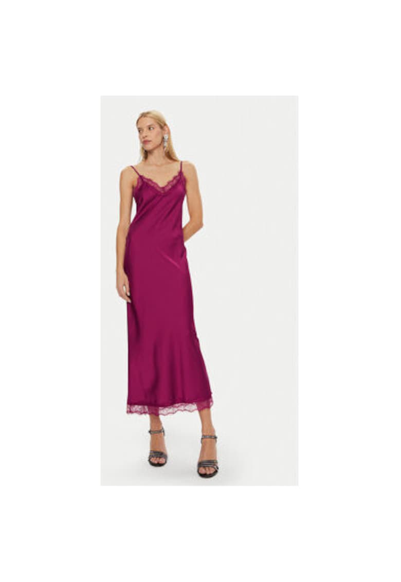 Rochie dama - 304787683 - Poliester - Rosu