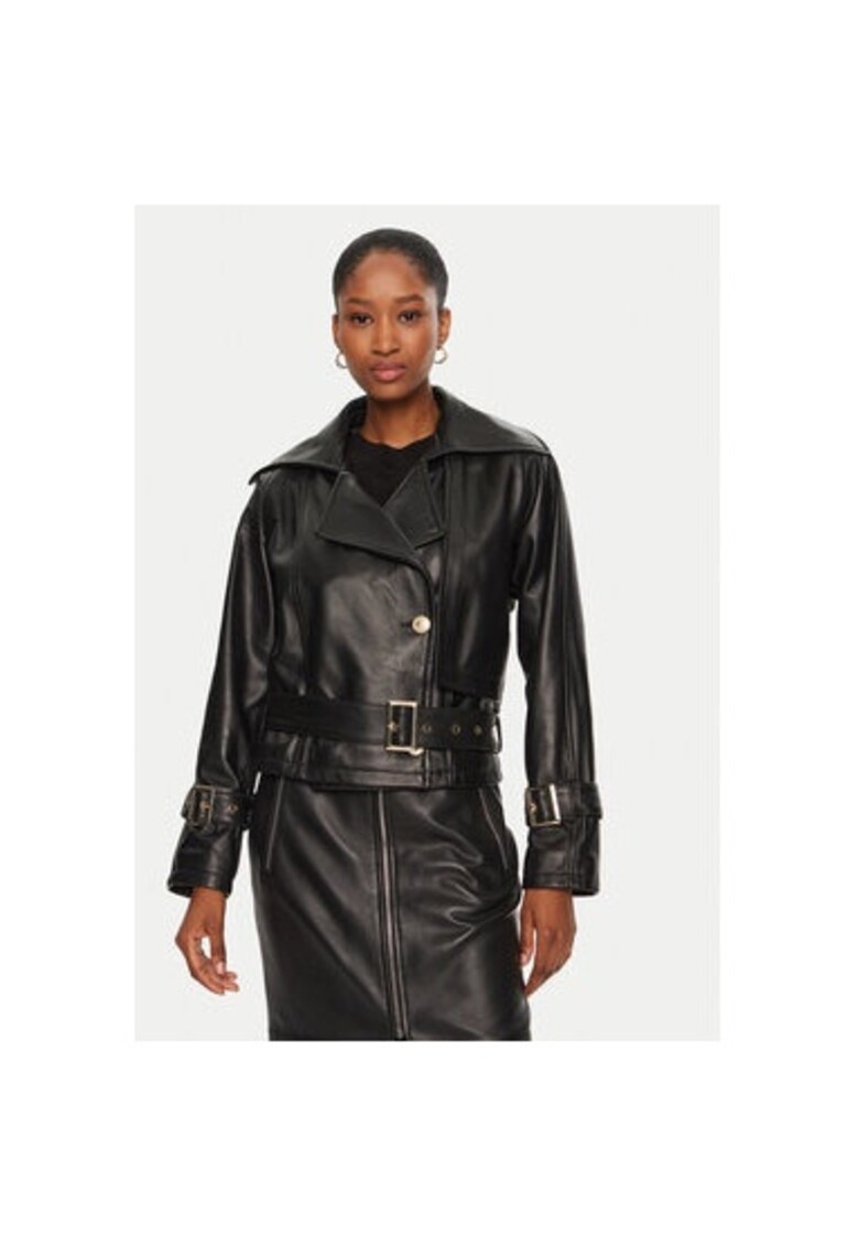 Geaca dama - 304759284 - Piele naturala - Negru - Negru