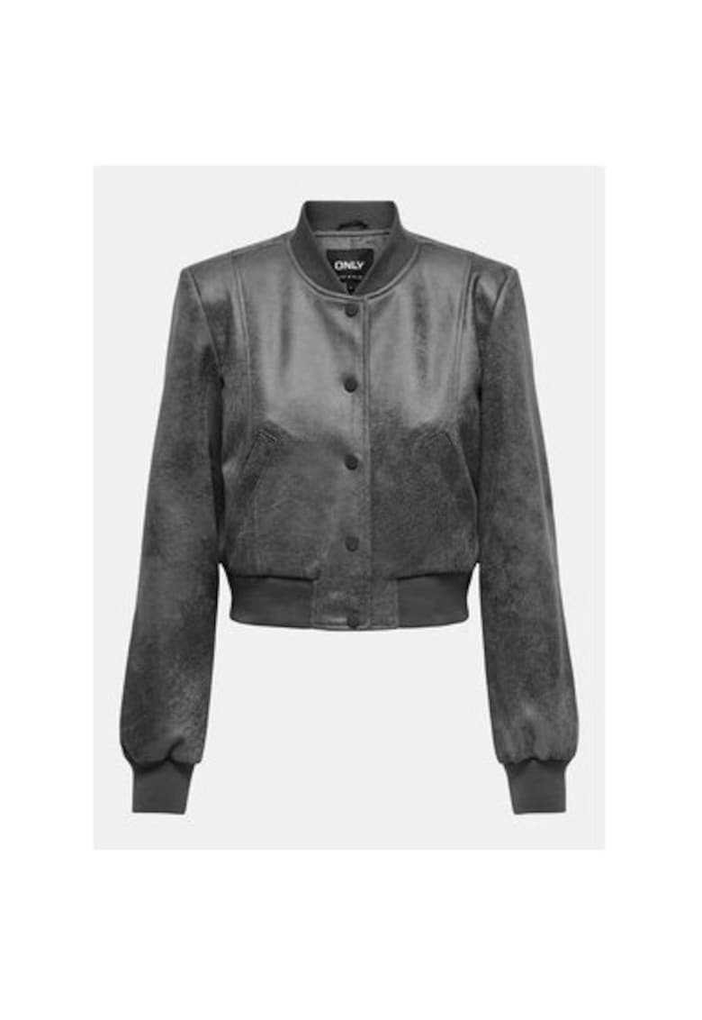 Geaca dama - 304518515 - Piele ecologica - Gri