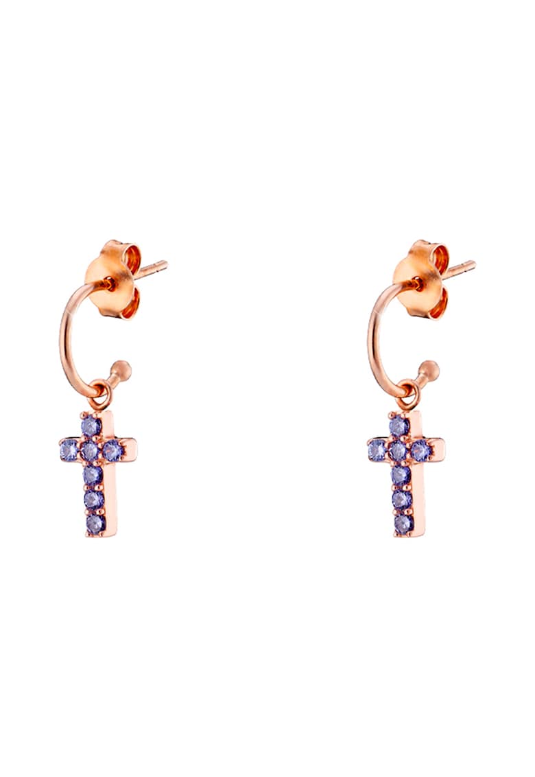 Cercei de argint cu zirconia