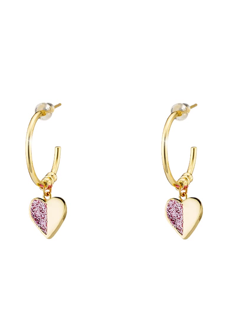 Cercei placati cu aur de 18K - cu zirconia