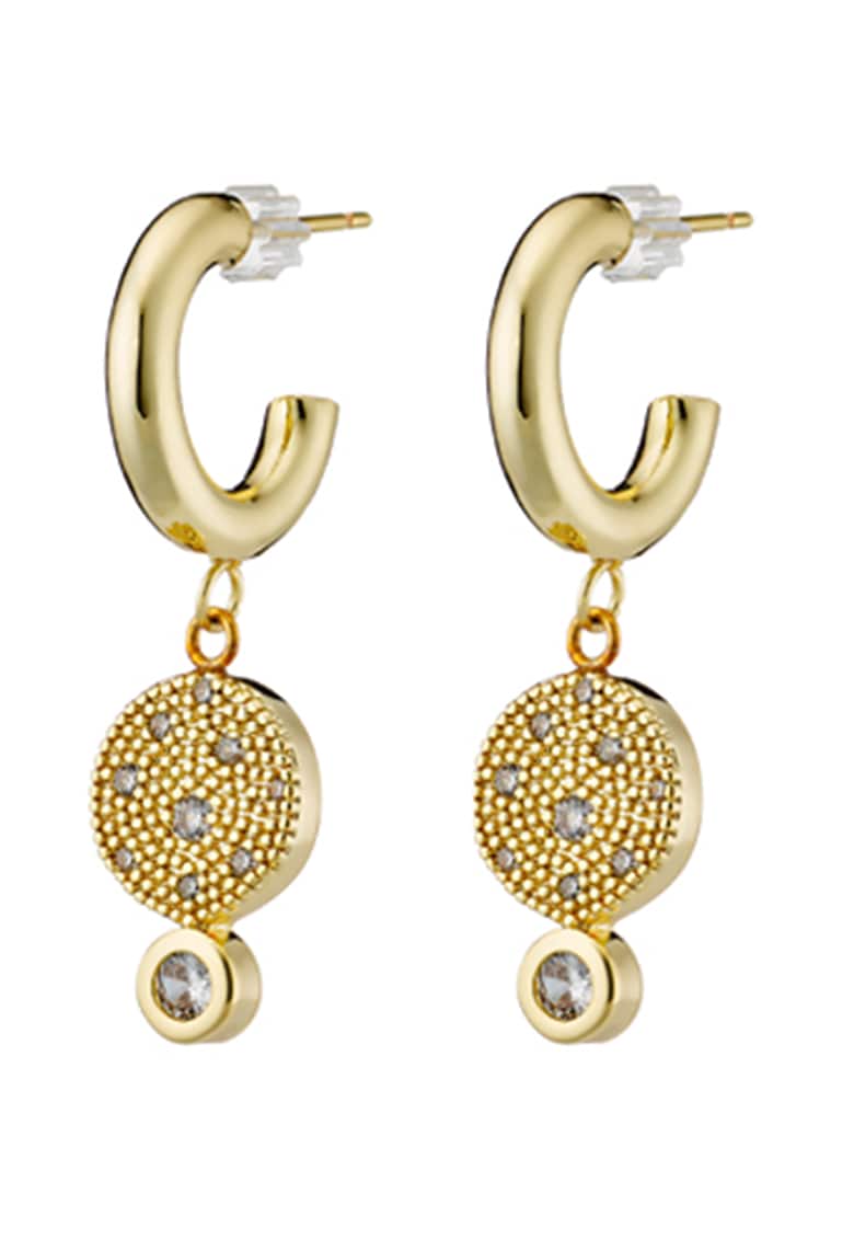 Cercei placati cu aur de 18K - cu zirconia Cercei placati cu aur de 18K - cu zirconia