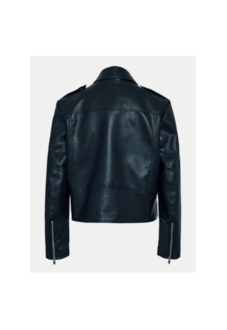 Geaca dama - 304807930 - Piele ecologica - Negru - Negru
