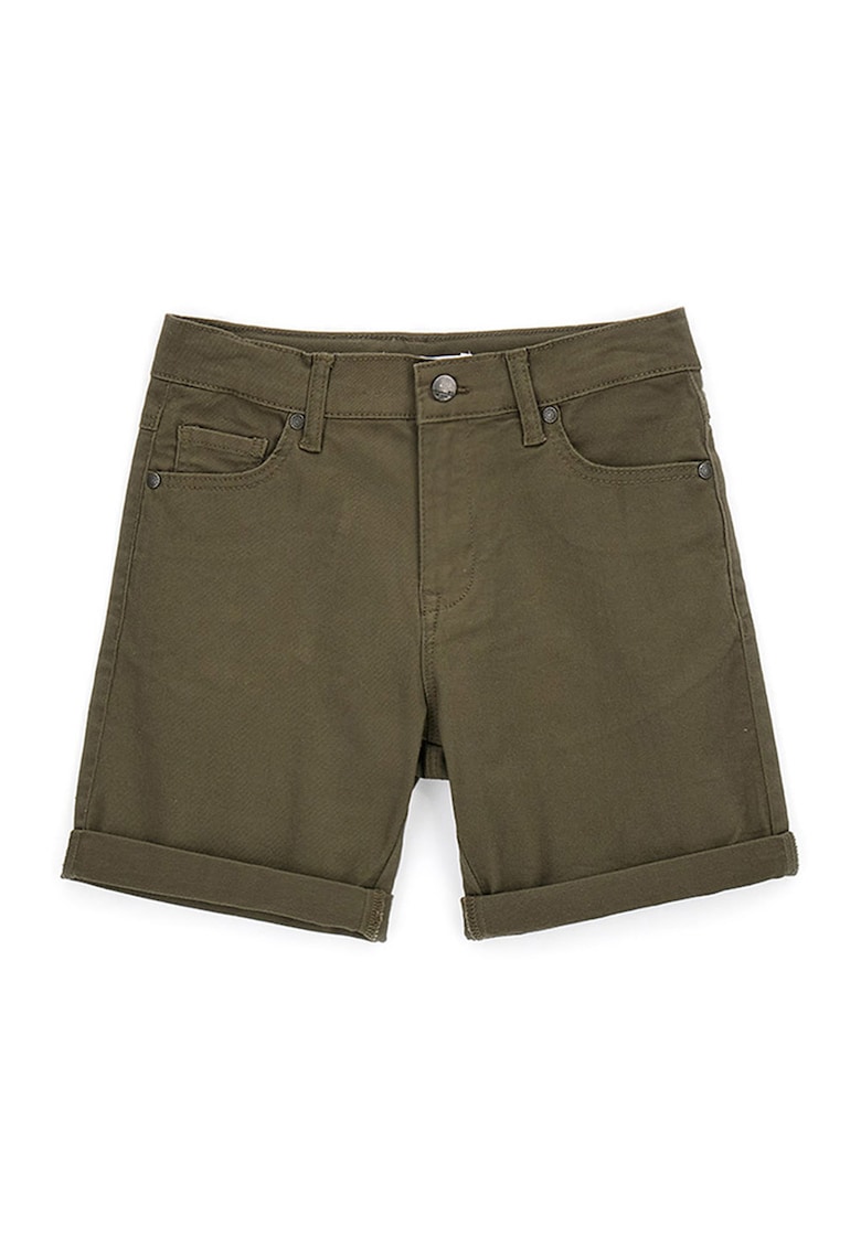 Pantaloni scurti cu model uni si talie medie Pantaloni scurti cu model uni si talie medie