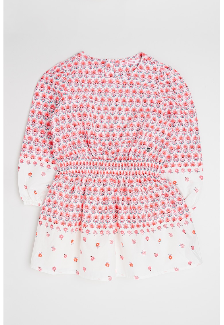 Rochie cu croiala in A si model floral