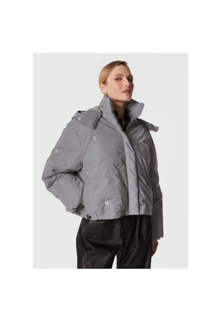 Geaca dama - 301494423 - Poliester reciclat - Gri