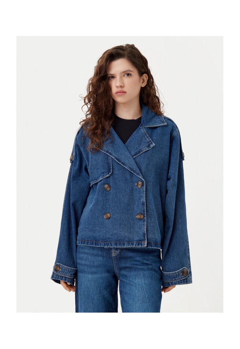 Geaca dama - 304703362 - Bumbac - Albastru - Albastru