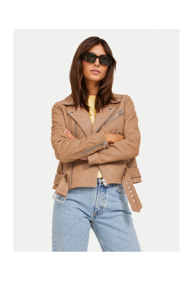 Geaca dama - 304702884 - Piele naturala - Maro - Maro