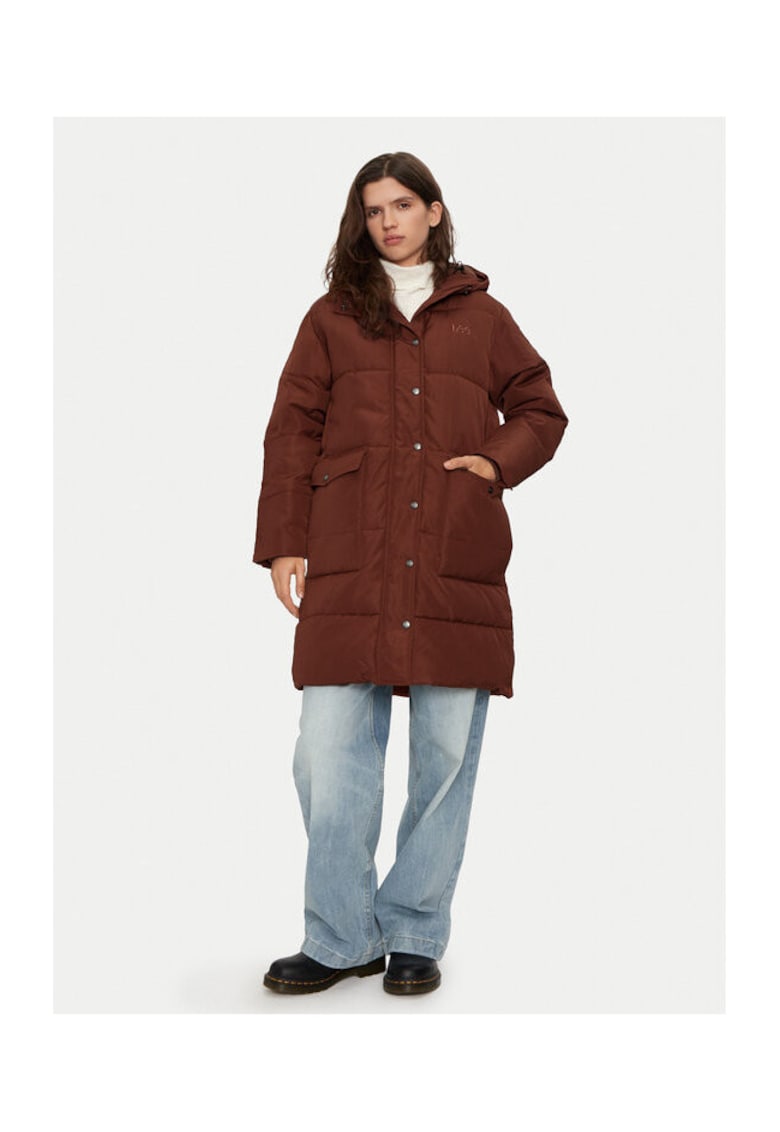 Geaca dama - 304998256 - Poliester - Maro - Maro