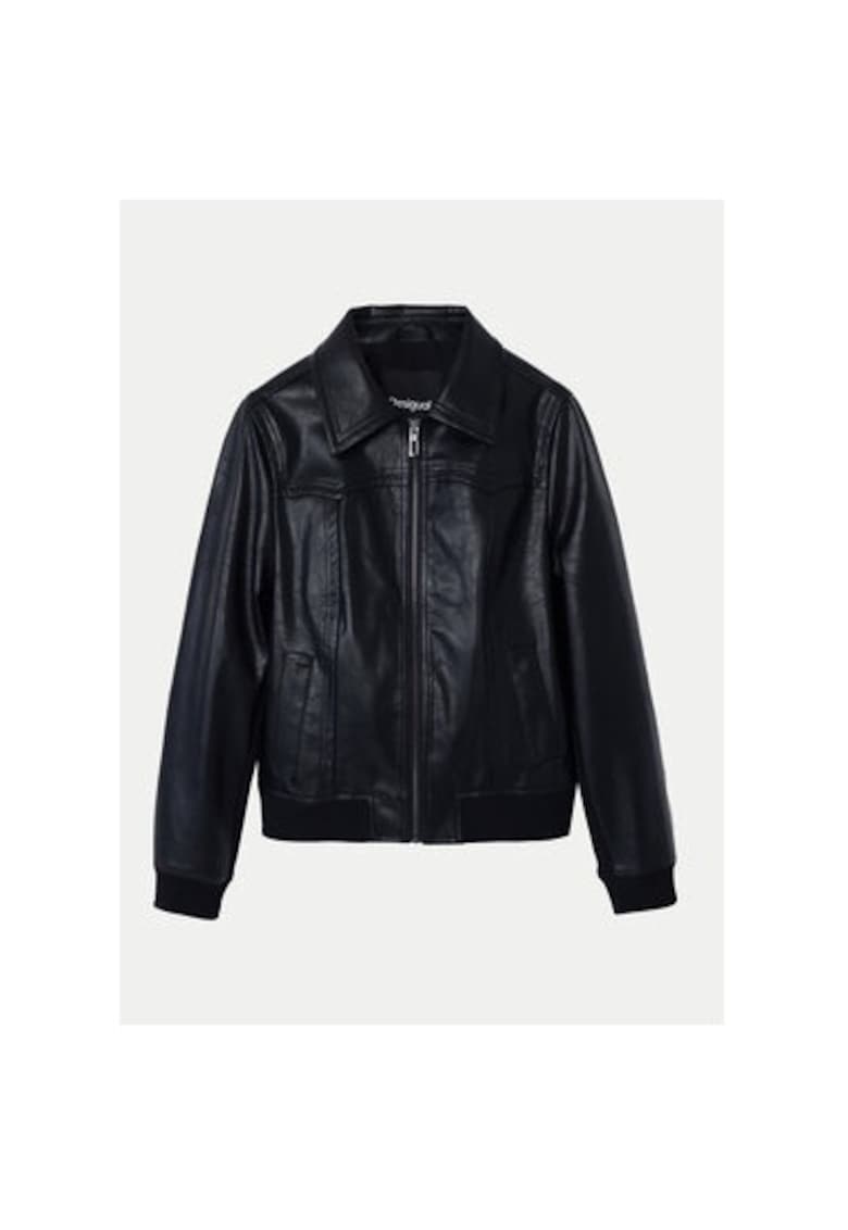 Geaca dama - 304476747 - Piele ecologica - Negru