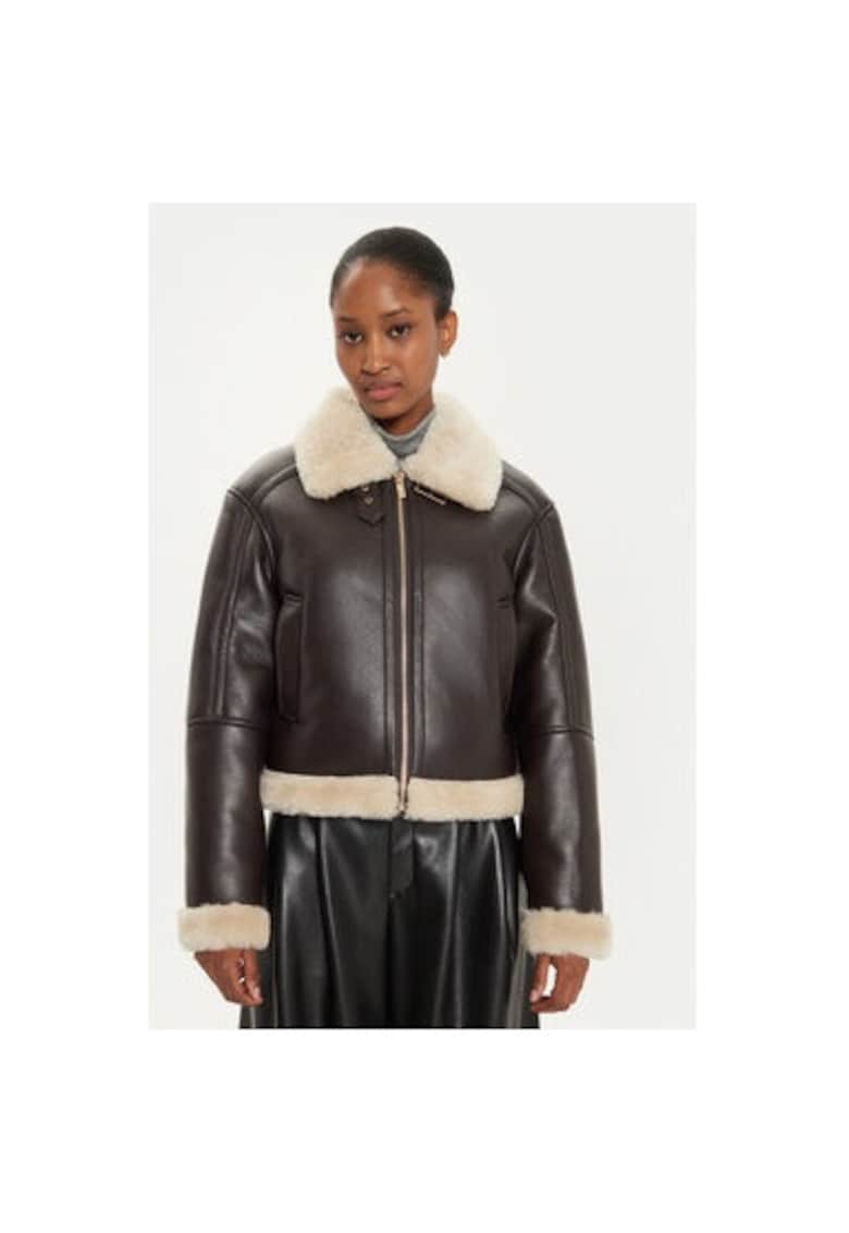 Geaca dama -  304449147 - Piele ecologica - Maro