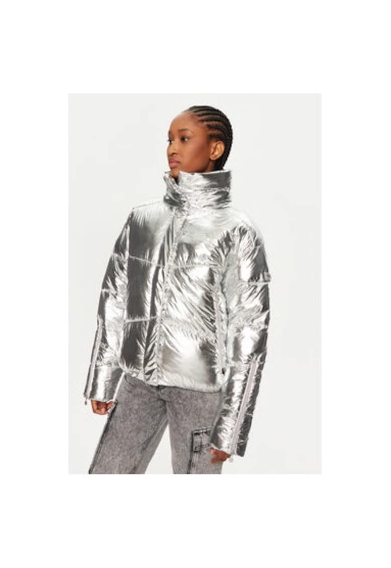 Geaca dama - 304474842 - Poliuretan - Argintiu Geaca dama - 304474842 - Poliuretan - Argintiu