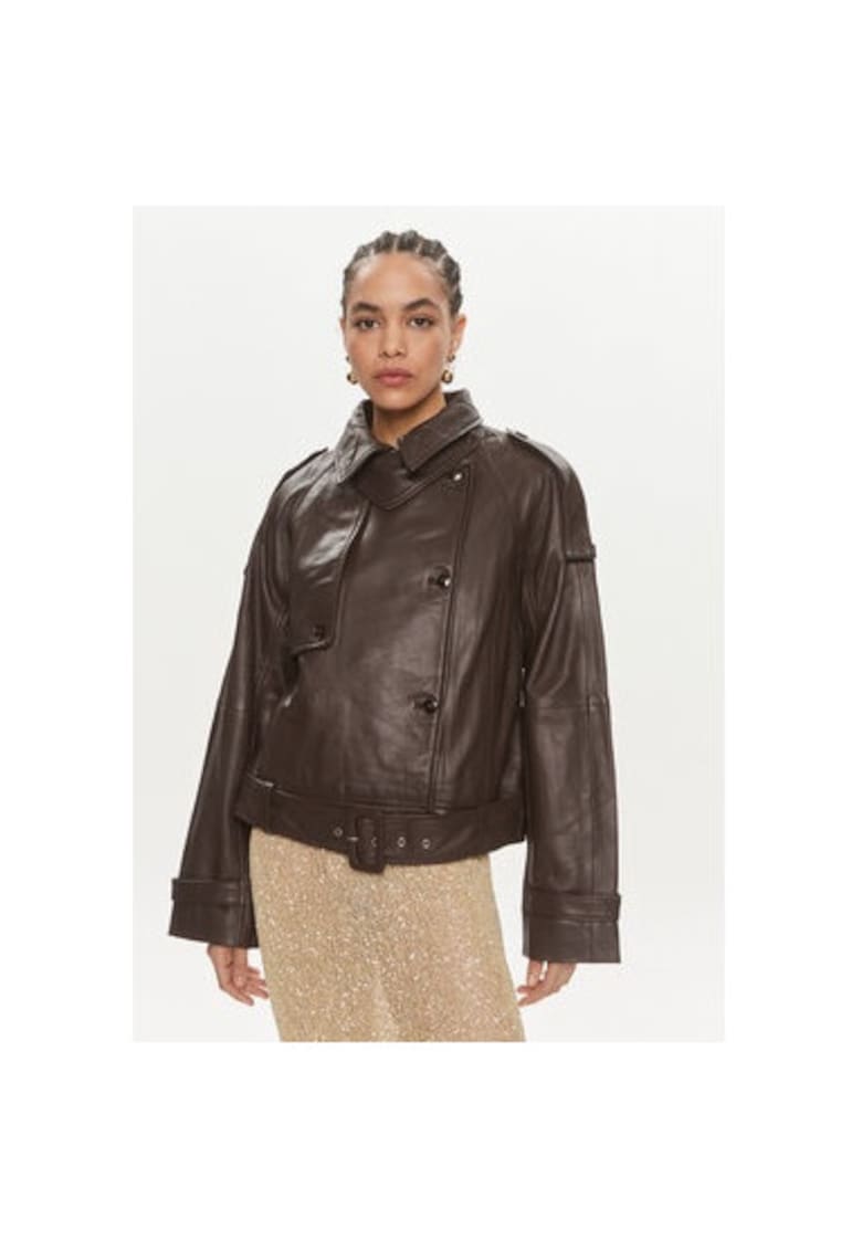 Geaca dama - 303702878 - Piele naturala - Maro Geaca dama - 303702878 - Piele naturala - Maro