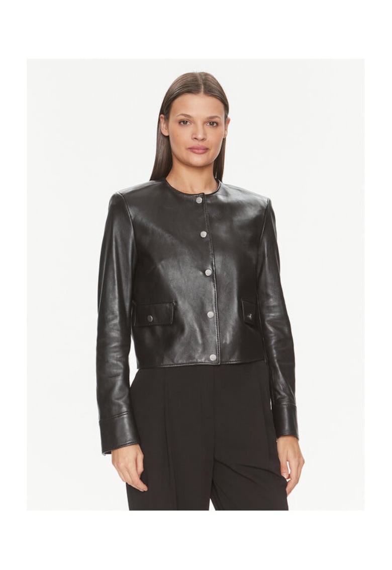 Geaca dama - 303659844 - Piele naturala - Negru - Negru