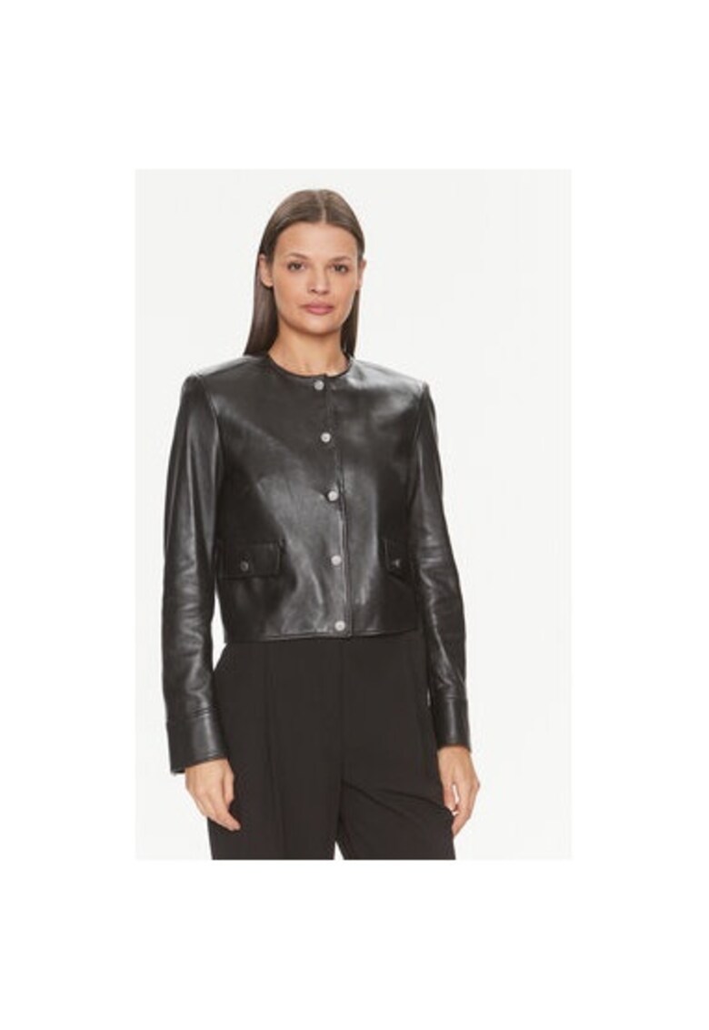 Geaca dama - 303659844 - Piele naturala - Negru - Negru