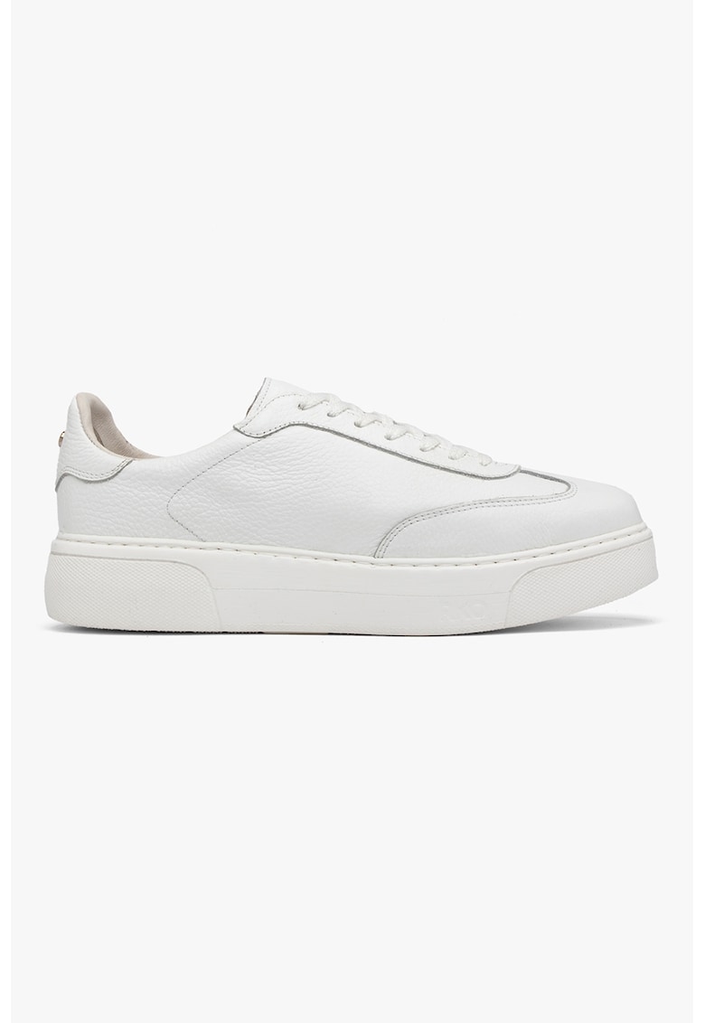 Pantofi sport low-cut de piele - Alb