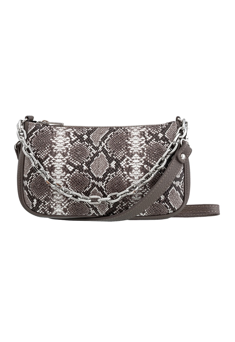 Geanta din piele cu bareta de umar din lant