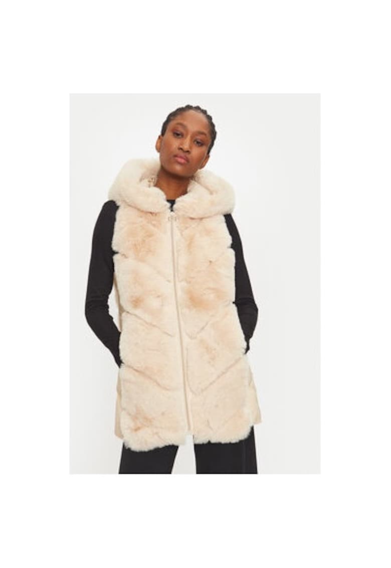 Vesta dama - 304907128 - Poliester - Bej